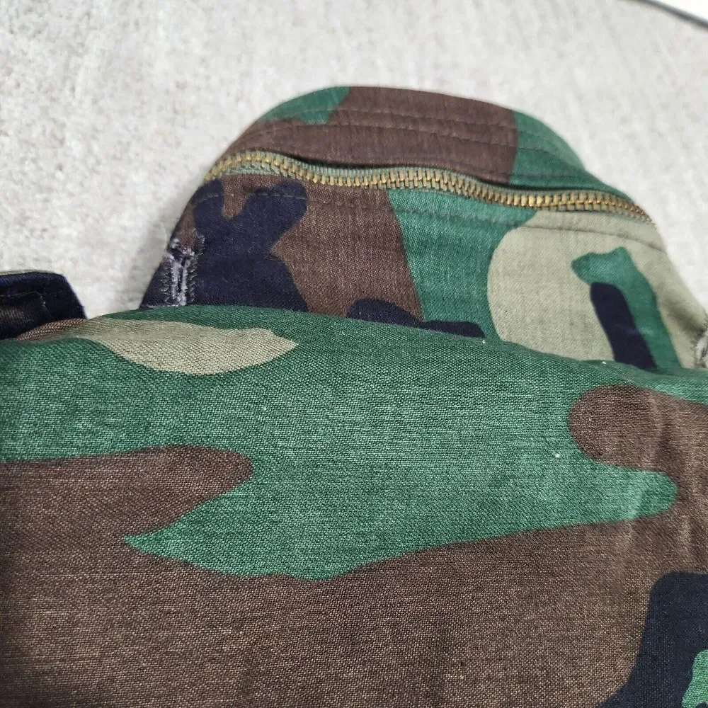 Vintage M65 Field Coat Men‎ M Long Woodland Camo USA Made No Liner Cold Weather